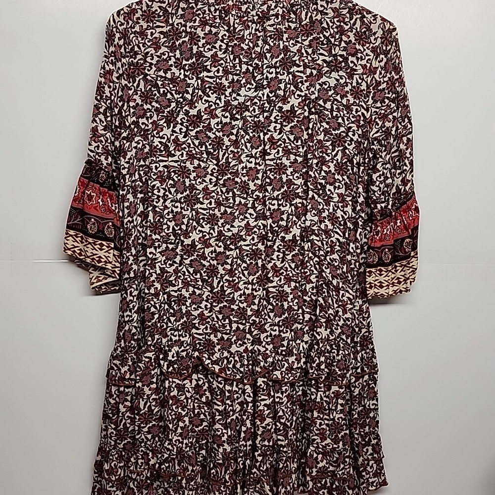 Umgee USA sz S. Beautiful pinks, boho, hippie, tunic dress/blouse 3/4 sleeves - Picture 5 of 7